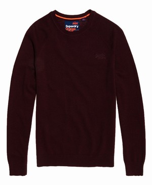 Superdry Orange Label Cotton Crew Neck Férfi Ugró Bordó | ZCXNE8712